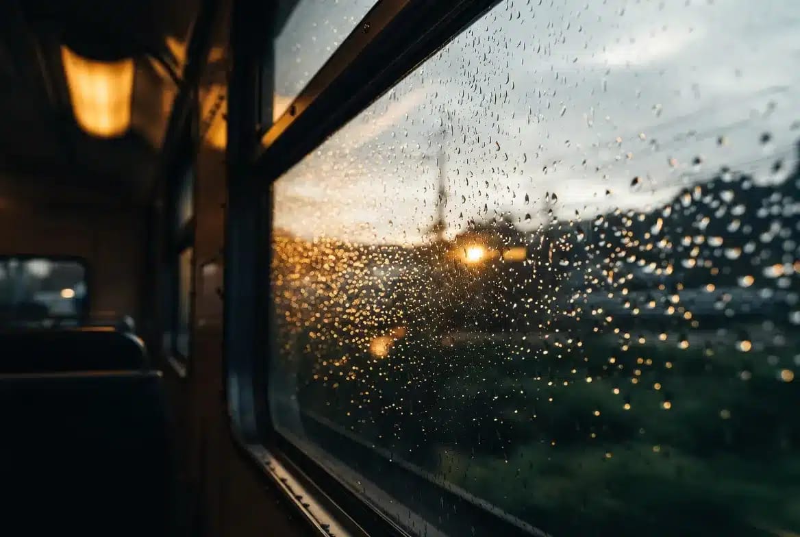 Vue depuis un train entre Genève et Lausanne, moment du tournant dans le parcours de Chokri Belkhiria vers la méthode Well Therapy