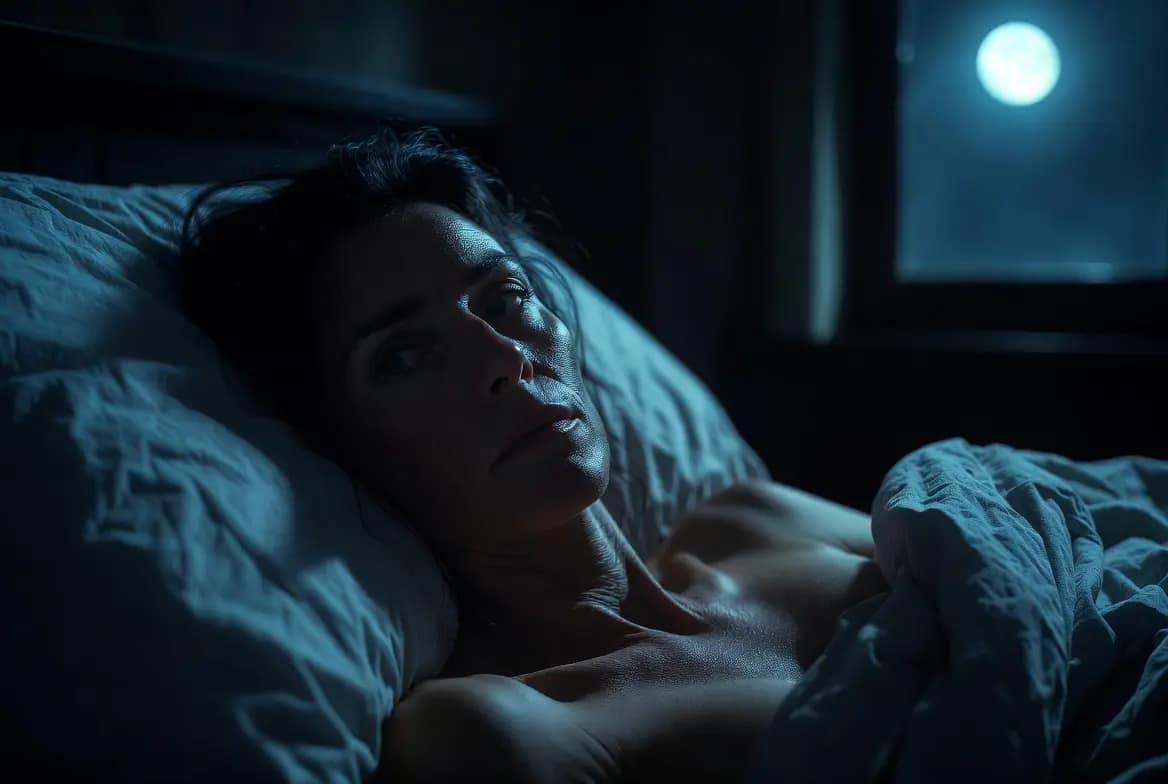 Djinn amoureux : la sensation d'une presence la nuit, une personne eveillee dans la penombre